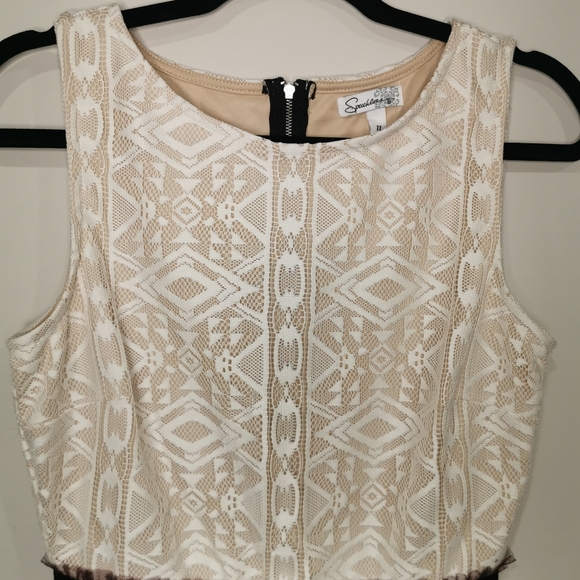 Mini Dress White and Purple - Picture 3 of 5